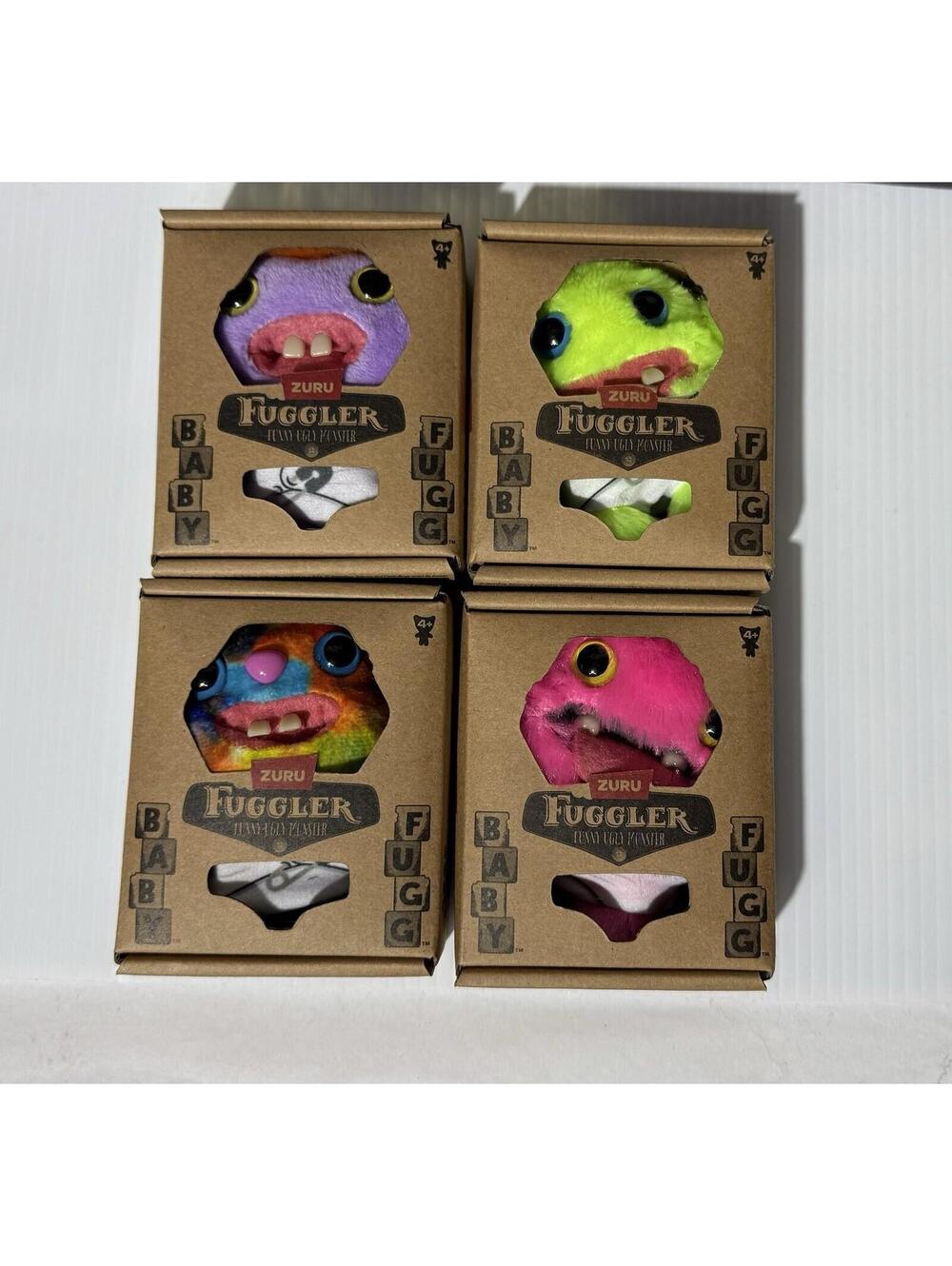 Fuggler Funny Ugly Monster Plush Baby Fugg Plushie Toy Lot of 4 Zuru